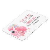 Tropischer Flamingo Hochzeit speichern Sie das Dat Magnet (Linke Seite)