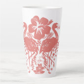 Tropischer Flamingo Milchtasse (Vorderseite)