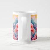Tropischer Flamingo mit Blume-76280 Jumbo-Tasse (Rückseite)