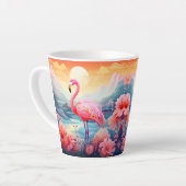 Tropischer Flamingo mit Blume-76280 Milchtasse (Linke Ecke)