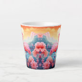 Tropischer Flamingo mit Blume-76280 Milchtasse (Vorderseite)