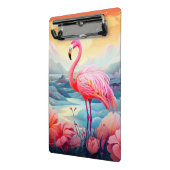 Tropischer Flamingo mit Blume-76280 Mini Klemmbrett (Gewinkelt2)