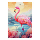 Tropischer Flamingo mit Blume-76280 Mini Klemmbrett (Rückseite)