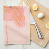 Tropischer Flamingo mit gepolsterter Pflanze Hand  Geschirrtuch (Viertel Falte)