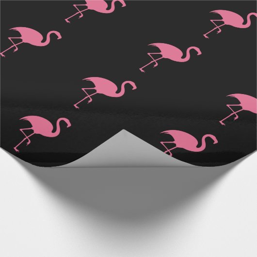 Tropischer Flamingo modisch Geschenkpapier (Ecke)