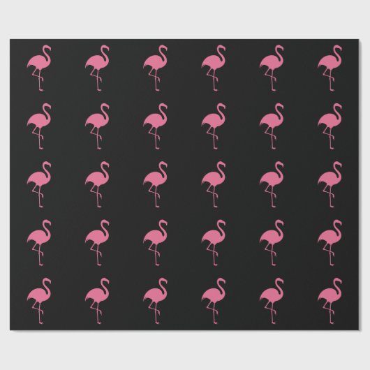 Tropischer Flamingo modisch Geschenkpapier (Flach)