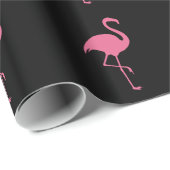 Tropischer Flamingo modisch Geschenkpapier (Rolleneckpunkt)