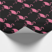 Tropischer Flamingo modisch Geschenkpapier (Ecke)