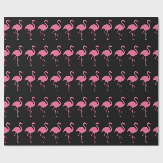 Tropischer Flamingo modisch Geschenkpapier (Flach)