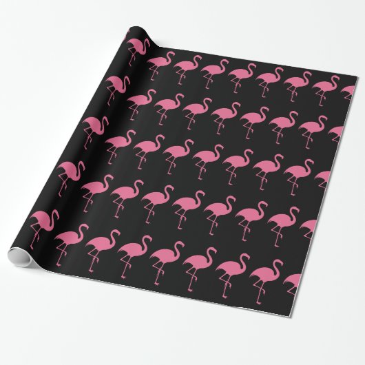 Tropischer Flamingo modisch Geschenkpapier (Ungerollt)