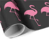 Tropischer Flamingo modisch Geschenkpapier (Rolleneckpunkt)