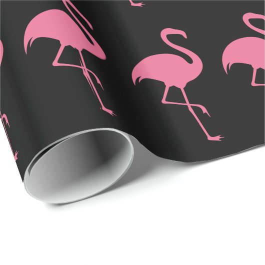 Tropischer Flamingo modisch Geschenkpapier (Rolleneckpunkt)