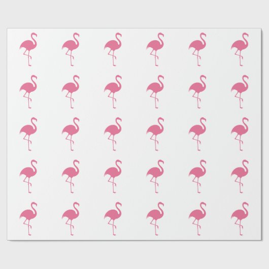 Tropischer Flamingo modisch Geschenkpapier (Flach)