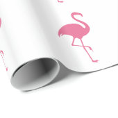 Tropischer Flamingo modisch Geschenkpapier (Rolleneckpunkt)
