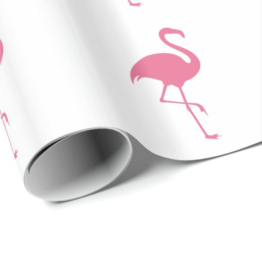 Tropischer Flamingo modisch Geschenkpapier (Rolleneckpunkt)