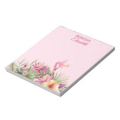 Tropischer Flamingo Notizblock (Rotiert)