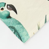 Tropischer Flamingo-Papageien-Dschungel Fleecedecke (Ecke)