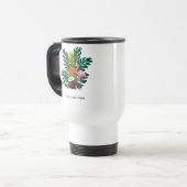 Tropischer Flamingo - Personalisierter Reisebecher (Vorderseite Links)