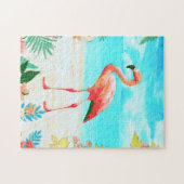 Tropischer Flamingo Puzzle (Horizontal)