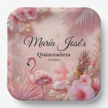 Tropischer Flamingo Quinceañera, individuell