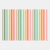 Tropischer Flamingo Retro Daisy Blume Streifen Wra Geschenkpapier Set (Vorderseite 2)