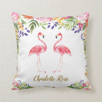 Tropischer Flamingo-Sommer-BlumenBlätter