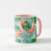 Tropischer Flamingo Tasse (VorderseiteRechts)