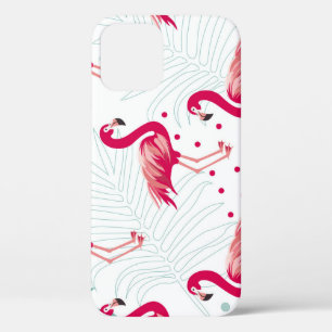 Tropischer Flamingo und Blätter, Sommermuster. Case-Mate iPhone Hülle