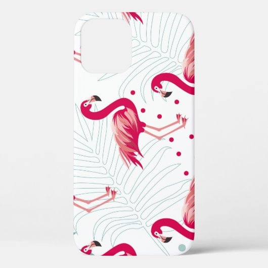 Tropischer Flamingo und Blätter, Sommermuster. Case-Mate iPhone Hülle (Rückseite)