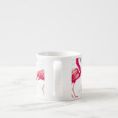 Tropischer Flamingo und Blätter, Sommermuster. Espressotasse (Rückseite)