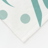 Tropischer Flamingo und Blätter, Sommermuster. Fleecedecke (Ecke)