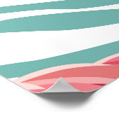 Tropischer Flamingo und Blätter, Sommermuster. Poster (Ecke)