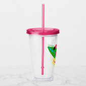 Tropischer Flamingo und Blume Acryltrinkbecher (Rechts)