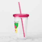 Tropischer Flamingo und Blume Acryltrinkbecher (Links)