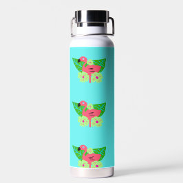 Tropischer Flamingo und Blume Trinkflasche