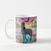 Tropischer Flamingo und Zebra Kaffeetasse (Links)