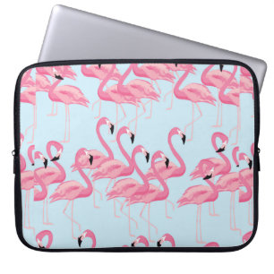 Tropischer Flamingo-Vogel mit nahtlosem Muster-Hin Laptopschutzhülle