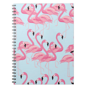 Tropischer Flamingo-Vogel mit nahtlosem Muster-Hin Notizblock
