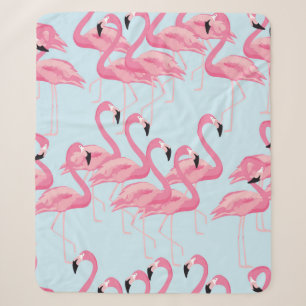 Tropischer Flamingo-Vogel mit nahtlosem Muster-Hin Sherpadecke