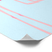 Tropischer Flamingo-Vogel - nahtloser Hintergrund Poster (Ecke)