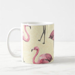 Tropischer Flamingo: Watercolor Tapete Delight. Kaffeetasse