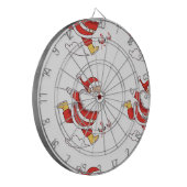 Tropischer Flamingo Weihnachts-Muster Tags: Dartscheibe (Vorderseite Links)