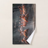 Tropischer Flamingos-individuelle Name Handtuch (Handtuch)