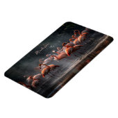 Tropischer Flamingos-individuelle Name Magnet (Linke Seite)