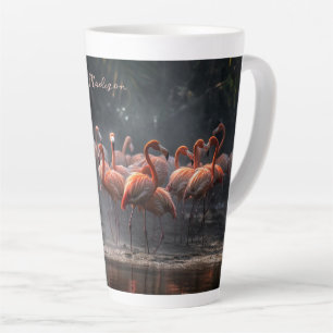 Tropischer Flamingos-individuelle Name Milchtasse