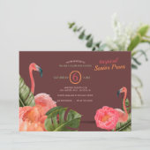Tropischer Flamingos Prom Einladungen (Stehend Vorderseite)