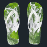 Tropischer Flor Herr Groom ID475 Badesandalen<br><div class="desc">Mit diesem schönen Design mit üppiger tropischer Vegetation kreieren Sie besondere Flipflops für den Bräutigam. Der auffällige "mr" Skripttext ist optional und kann gelöscht werden, um die Vorlage für andere Anlässe zu verwenden. Suchen Sie nach ID475, um weitere Produkte mit diesem Design zu sehen, inklusive der passenden Hochzeitsbriefpapier und mehr....</div>