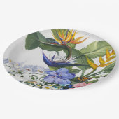 Tropischer floraler Cocktail Napkin Pappteller (Schrägansicht)
