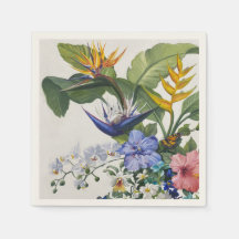 Tropischer floraler Cocktail Napkin