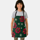 Tropischer floraler Hibiskus Snowflakes Weihnachte Schürze (Insitu)